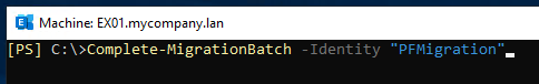 commands to complete the migration